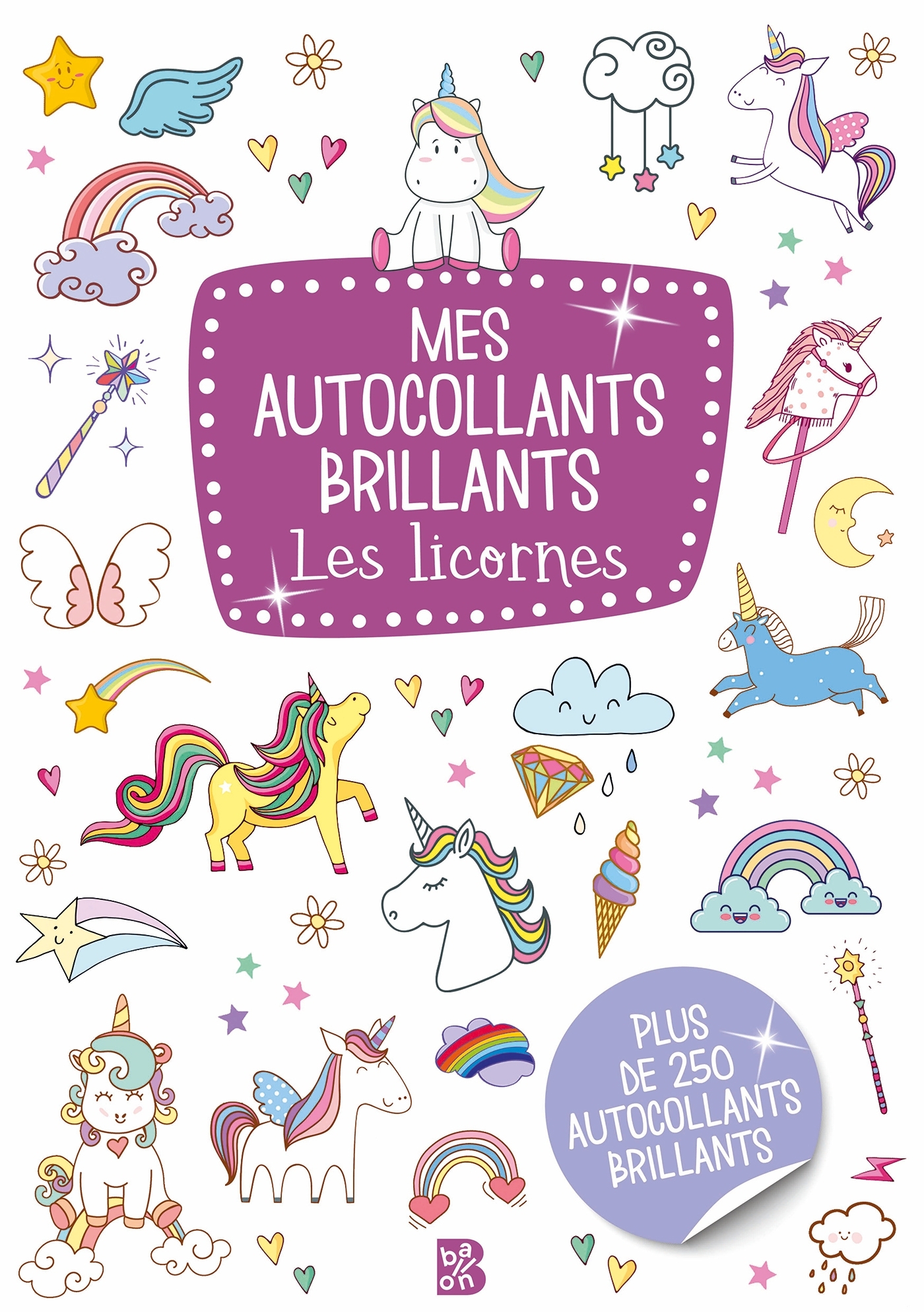 Mes autocollants brillants Les licornes