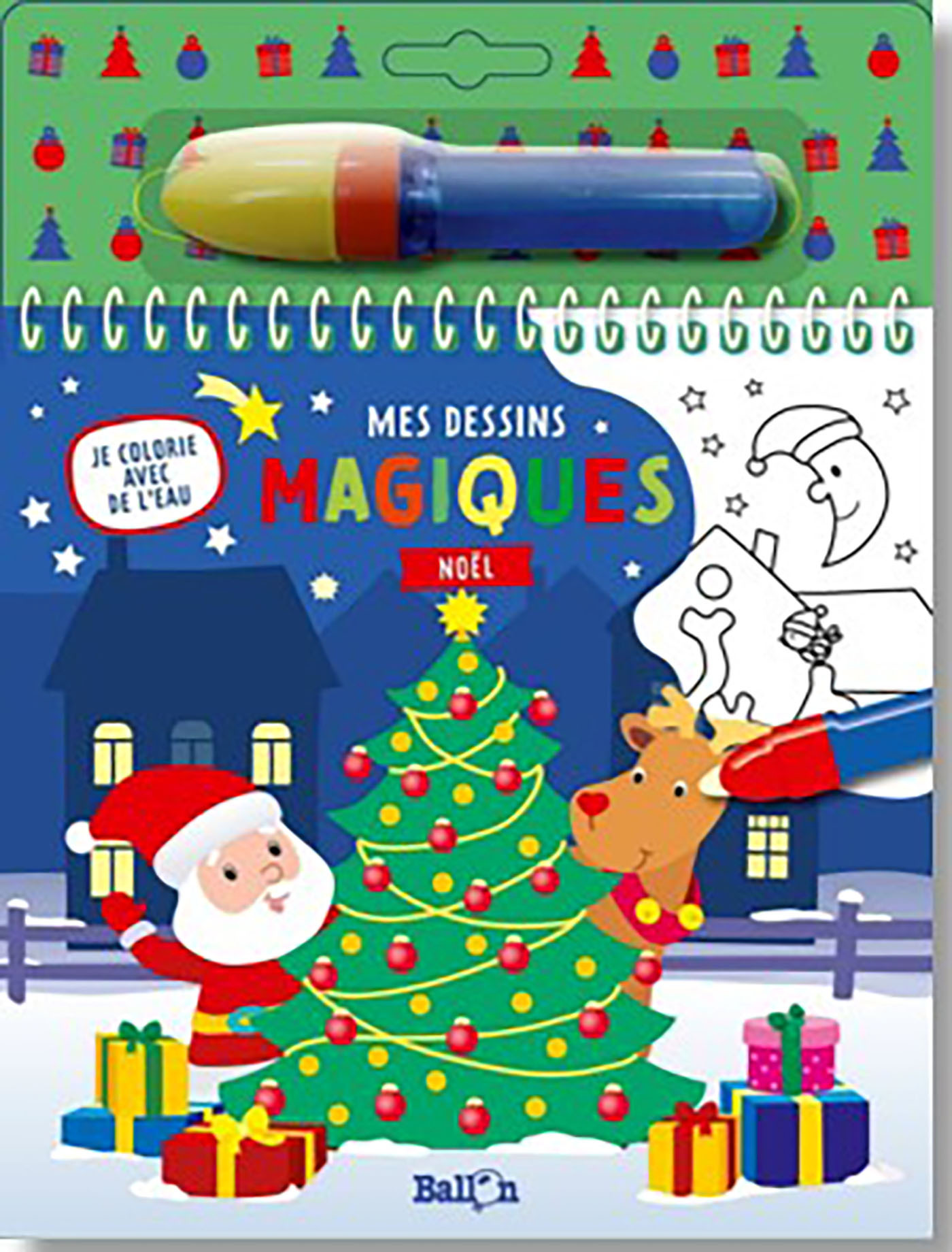 Je colorie avec de l'eau - Noël