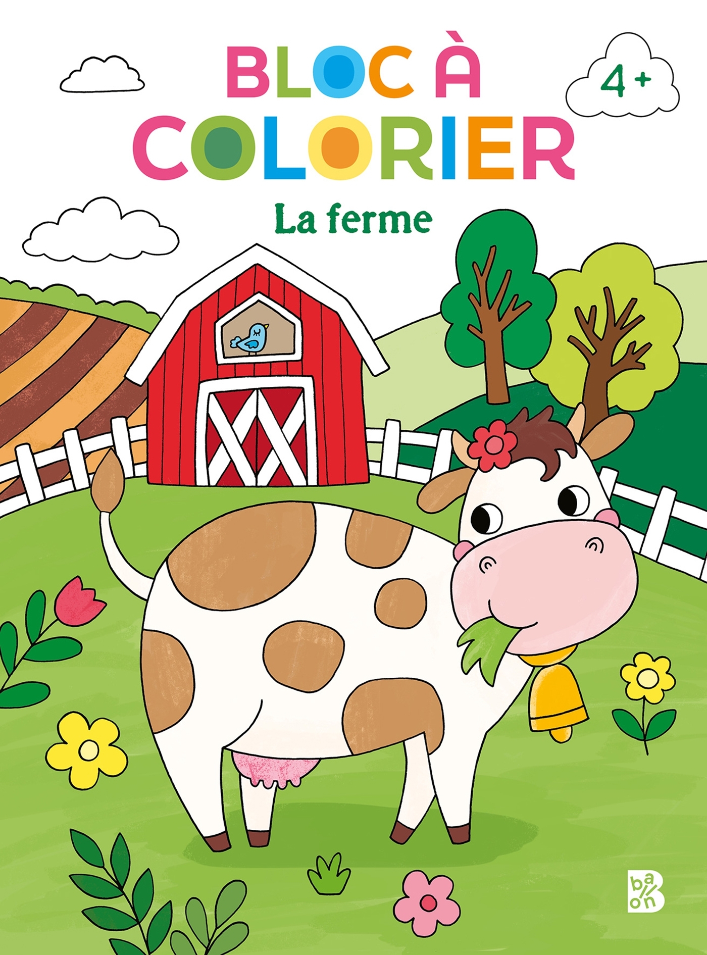 Bloc à colorier nouveau style: La ferme