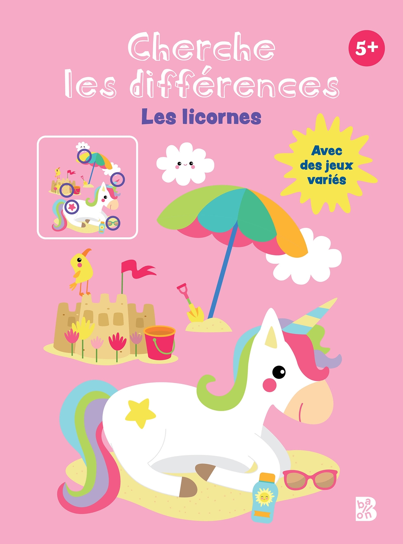 Bloc Cherche les différences Les licornes