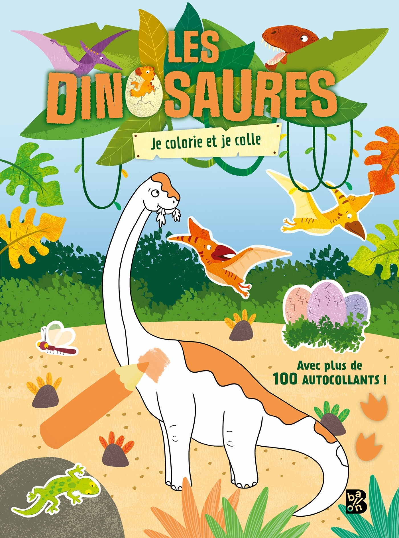 Les dinosaures : Je colorie et je colle