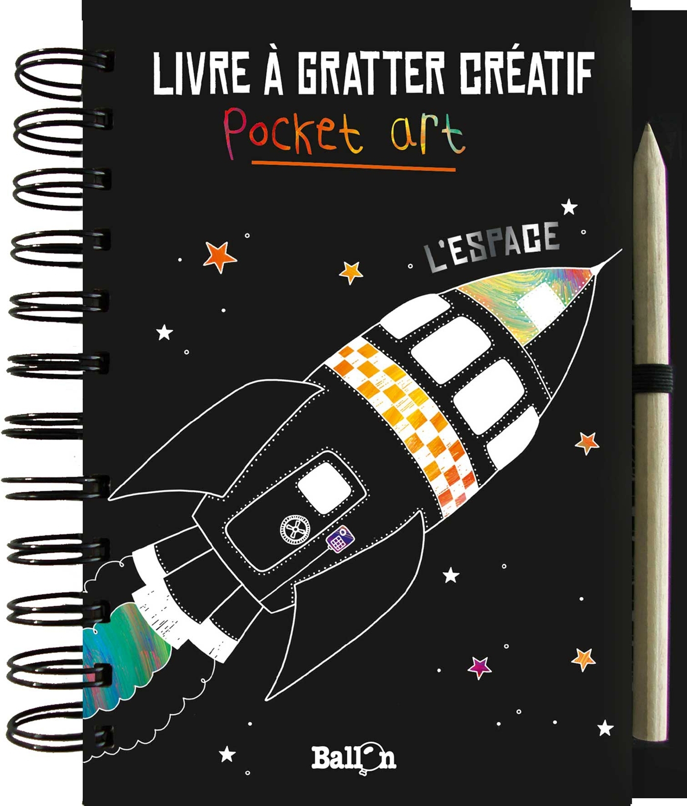 Livre à gratter : l'espace