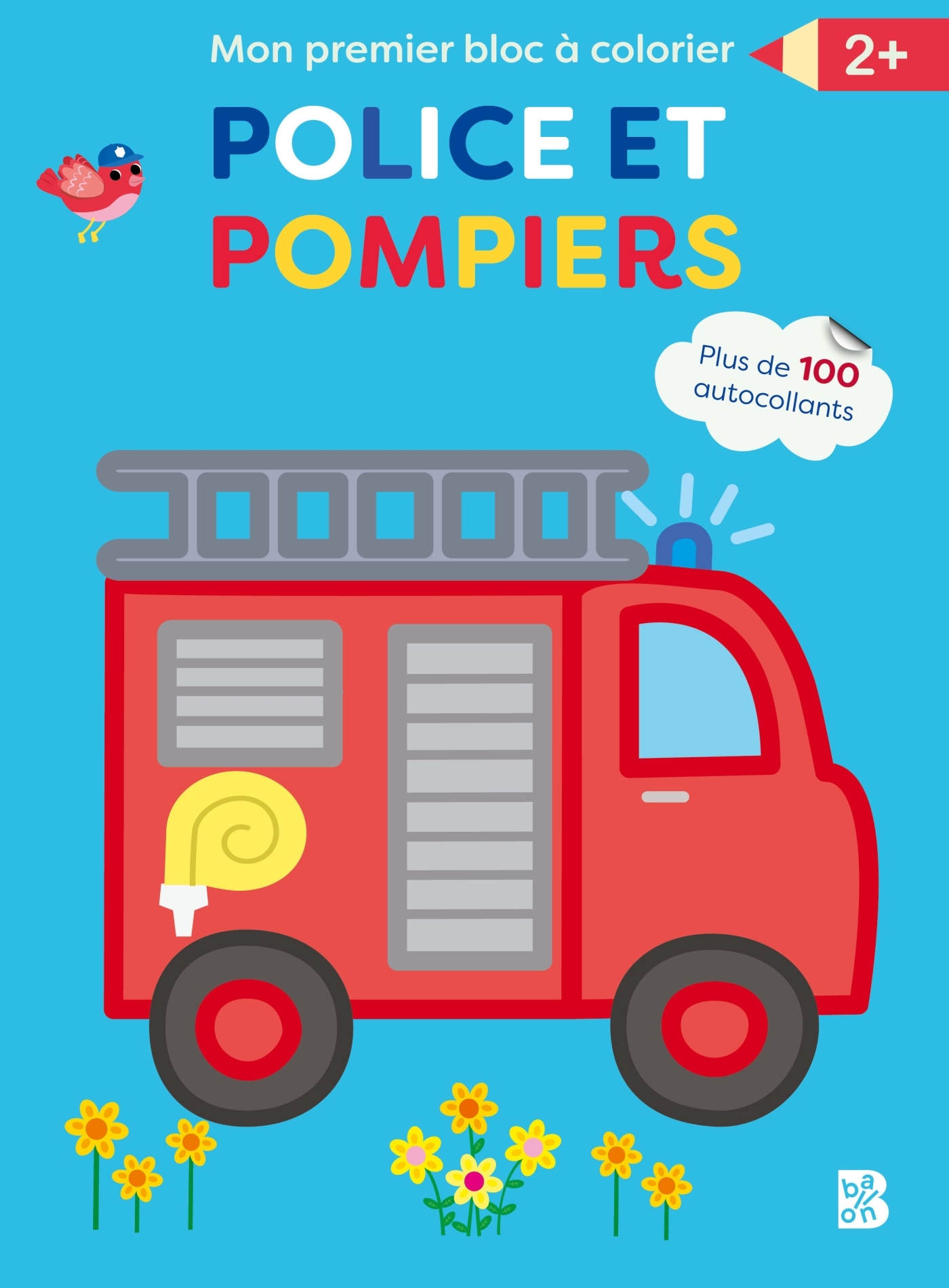 Mon premier bloc à colorier : La police et les pompiers