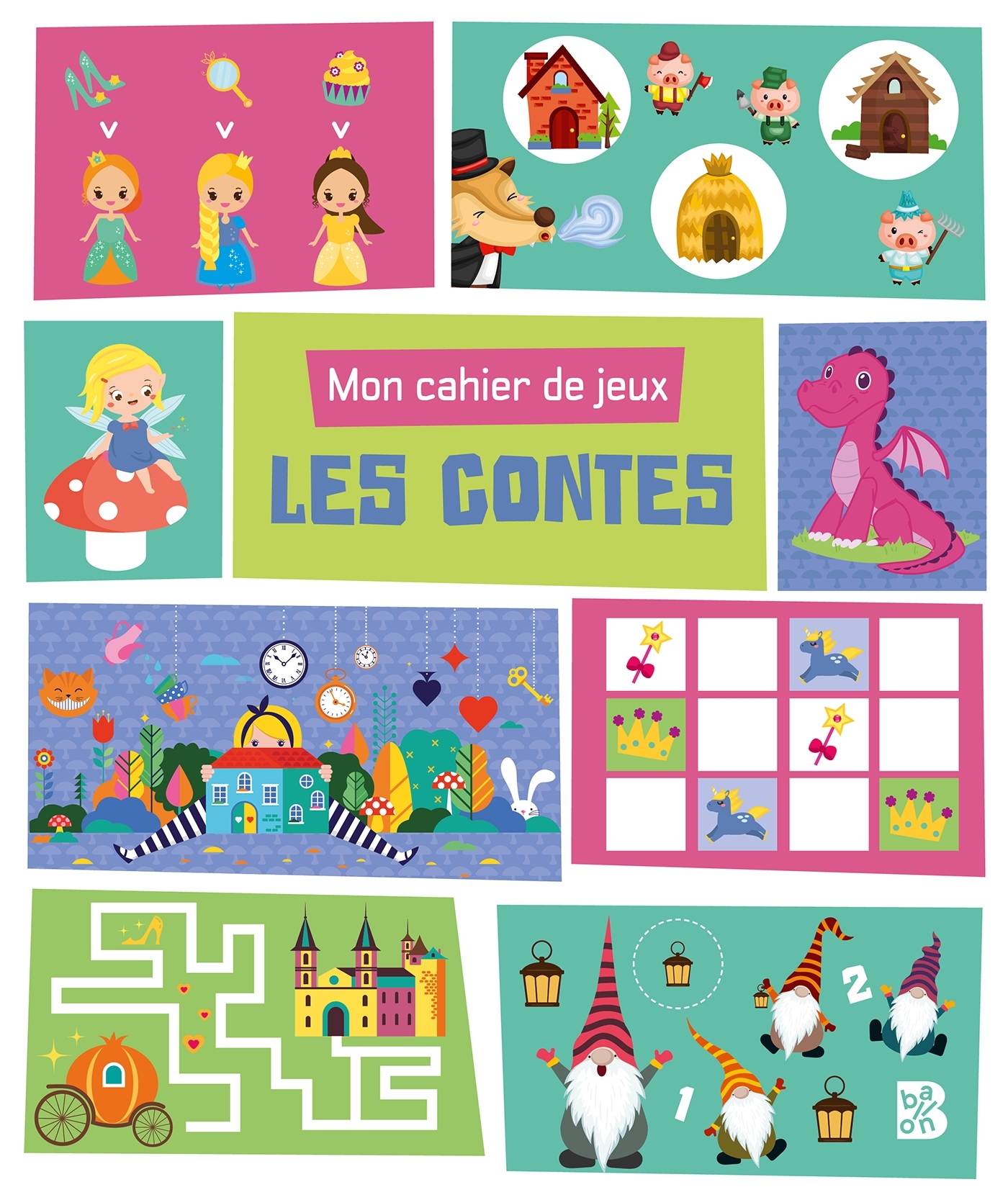Mon cahier de jeux: Les contes