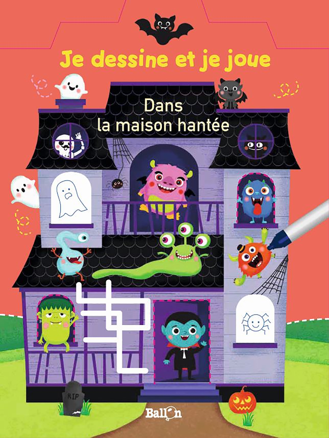 Je dessine et je joue - Dans la maison hantée (Wipe & clean)