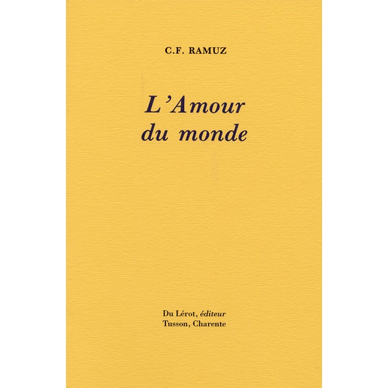 L'AMOUR DU MONDE