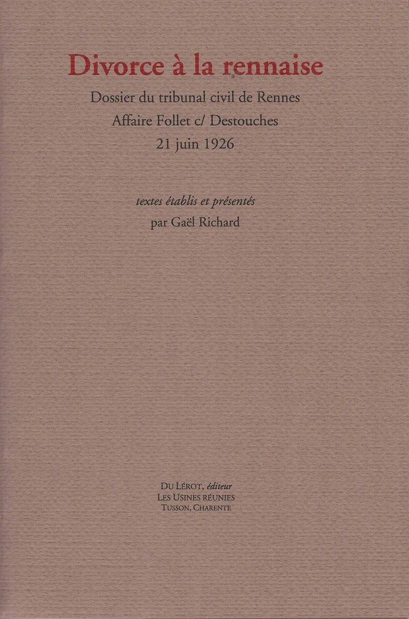 DIVORCE A LA RENNAISE