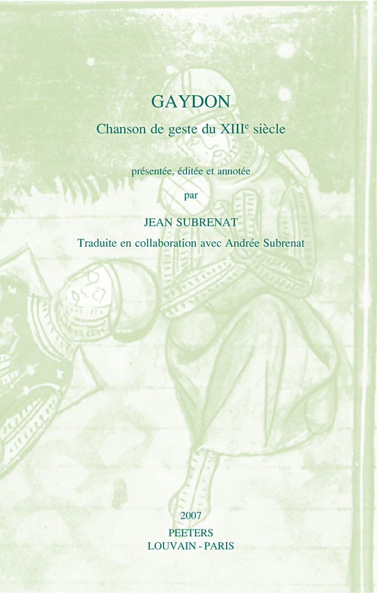 GAYDON CHANSON DE GESTE DU XIIIE SIECLE