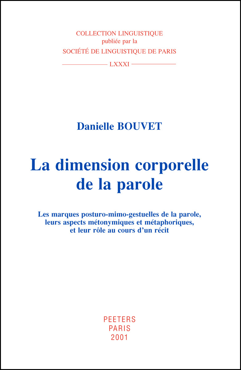 LA DIMENSION CORPORELLE DE LA PAROLE