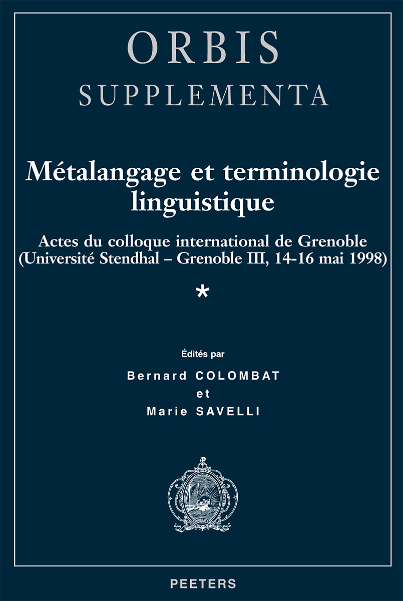 METALANGAGE ET TERMINOLOGIE LINGUISTIQUE