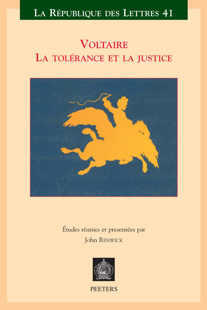 VOLTAIRE LA TOLERANCE ET LA JUSTICE