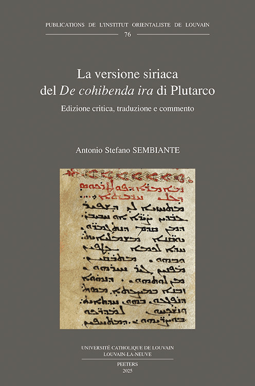 La versione siriaca del "De cohibenda ira" di Plutarco