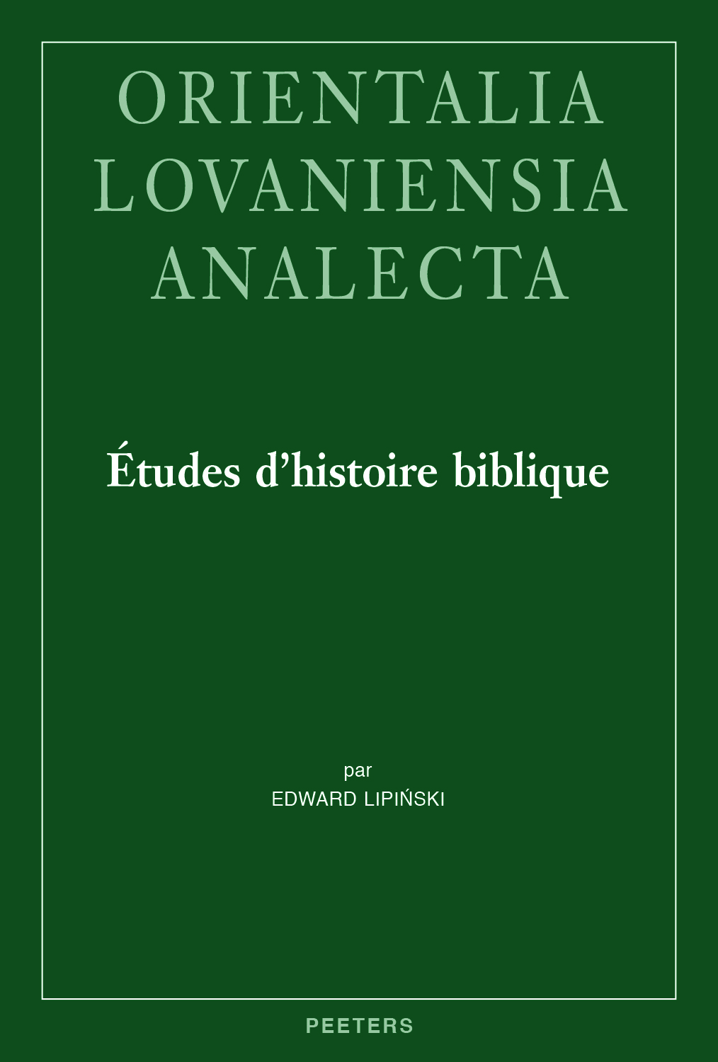 Études d'histoire biblique