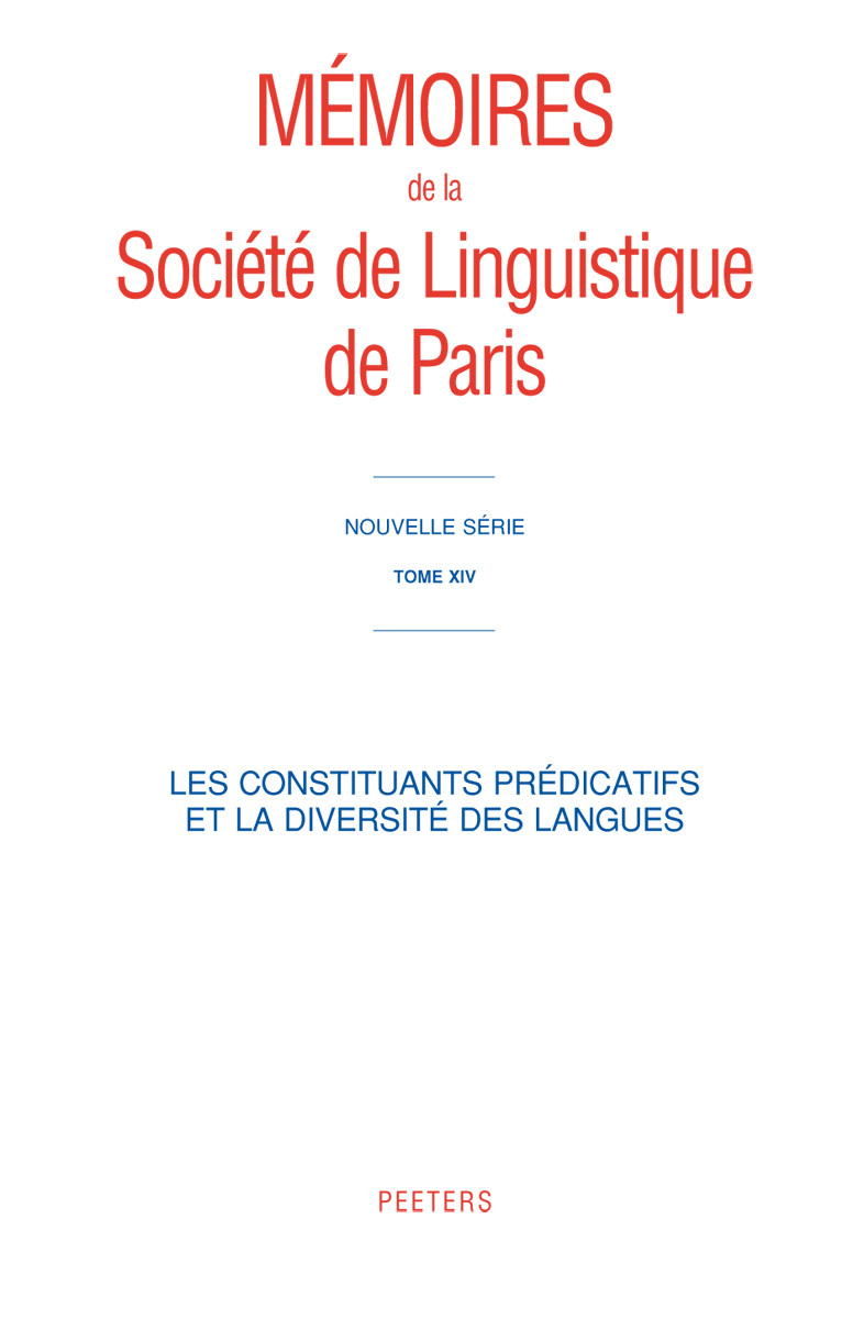 LES CONSTITUANTS PREDICATIFS ET LA DIVERSITE DES LANGUES
