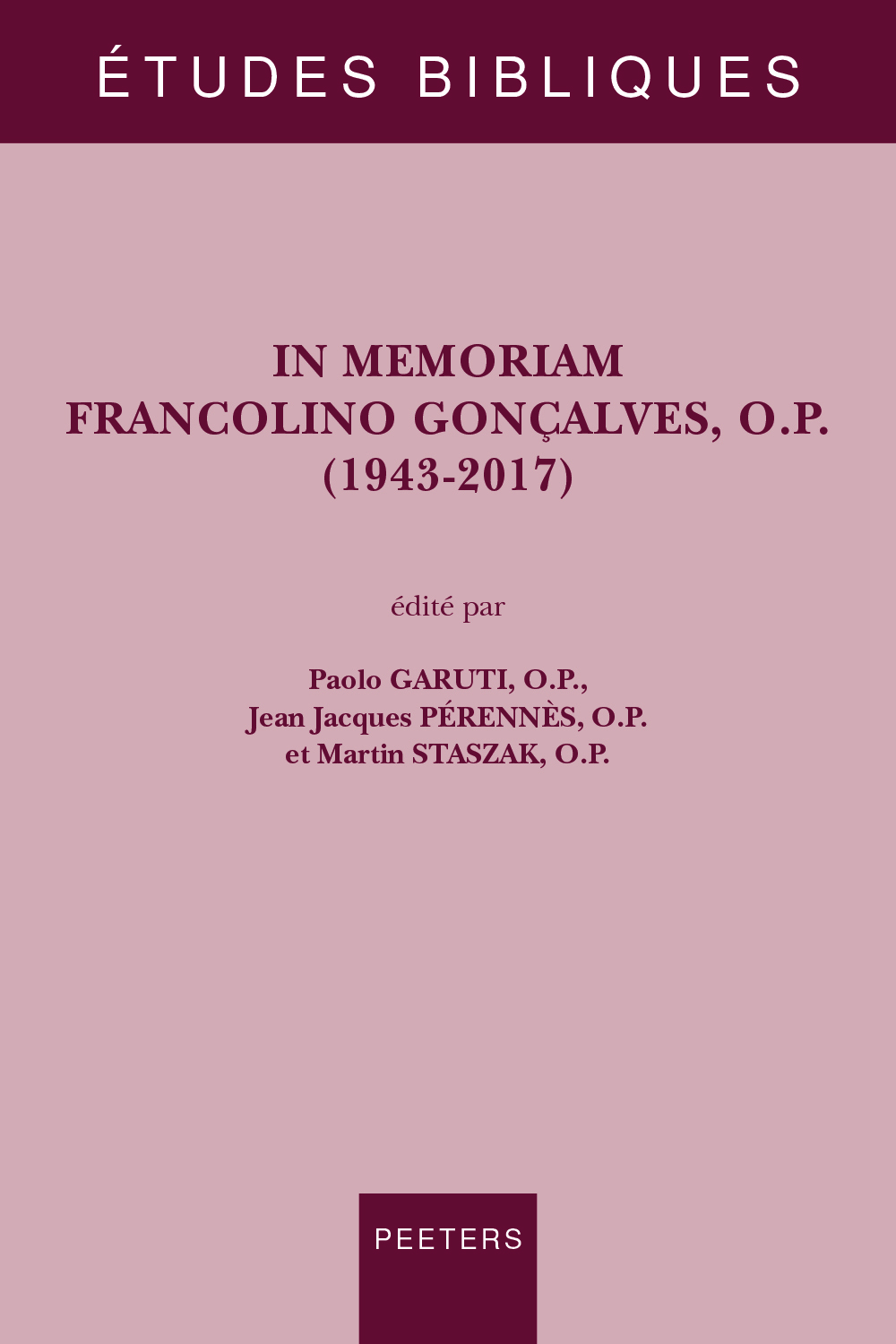 In memoriam Francolino Gonçalves, O.P. (1943-2017)
