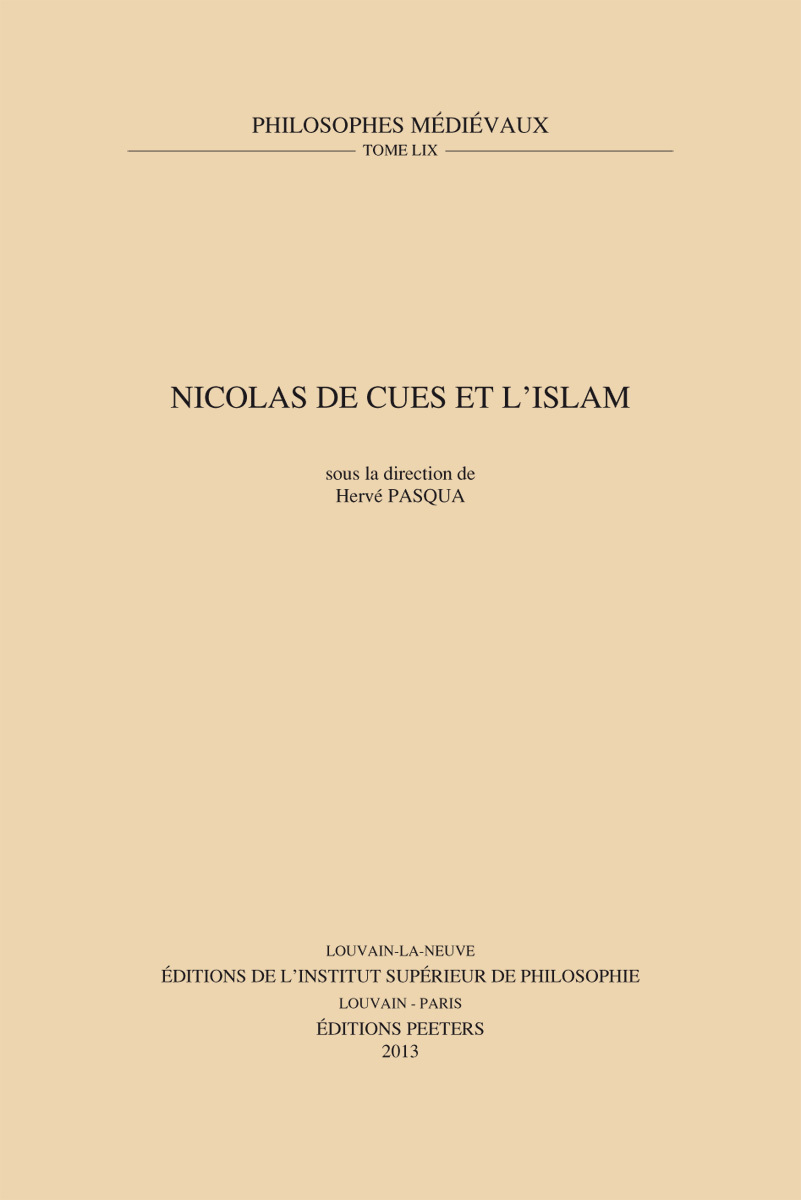 NICOLAS DE CUES ET L'ISLAM