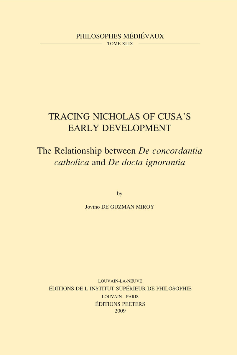 TRACING NICHOLAS DE CUSA S EARLY DEVELOPMENT
