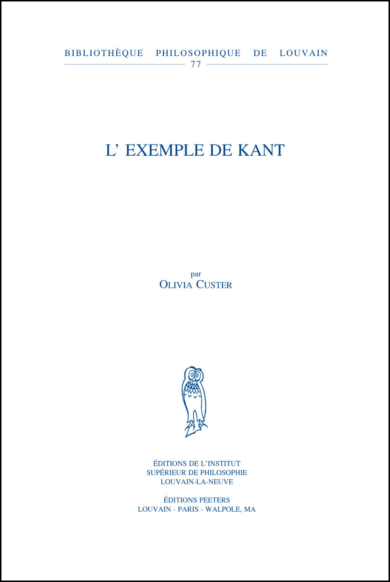 L EXEMPLE DE KANT