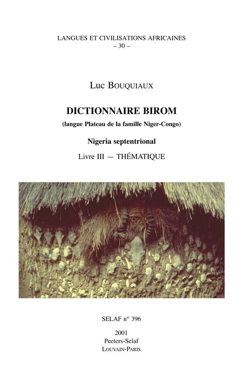 DICTIONNAIRE BIROM LIVRE III, THEMATIQUE