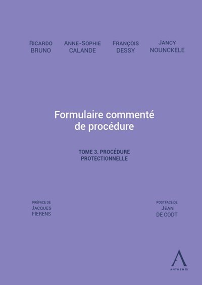 Formulaire commenté de procédure - Tome 3. La procédure protectionnelle