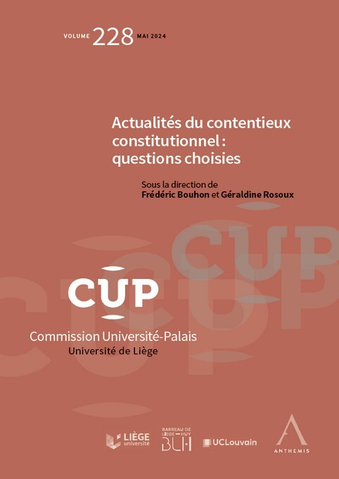 Actualités du contentieux constitutionnel : questions choisies
