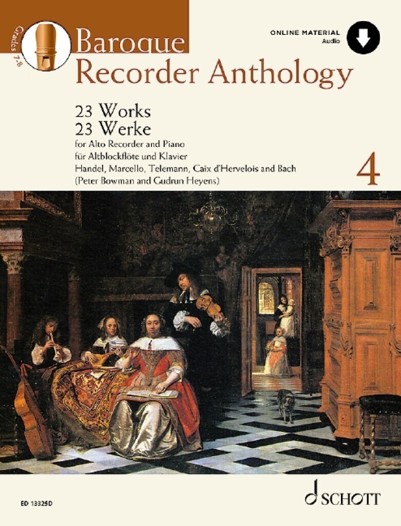 PETER BOWMAN : BAROQUE RECORDER ANTHOLOGY VOL. 4 - RECUEIL + ENREGISTREMENT(S) EN LIGNE