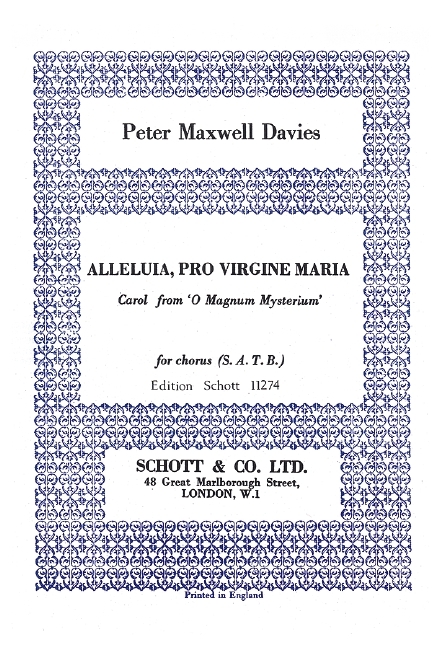 Alleluia, pro Virgine Maria
