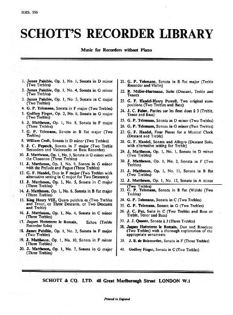 SONATE IN A MINOR OPUS 1 NO. 12 FLUTE A BEC