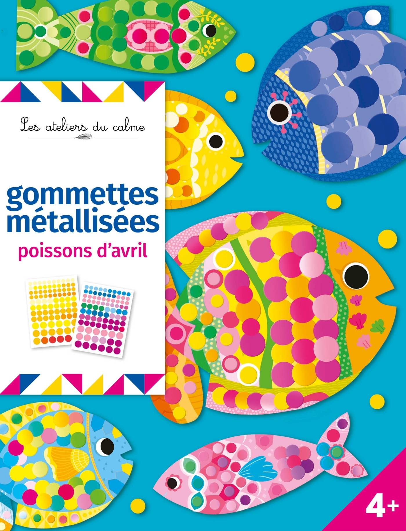 Gommettes métallisées poissons d'avril - pochette avec accessoires NED