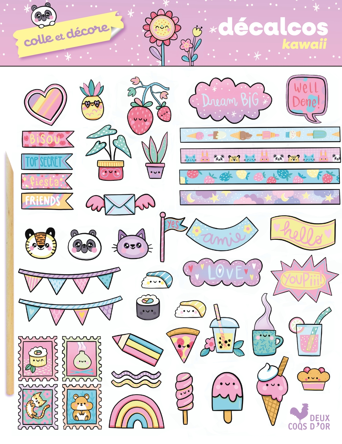 Colle et décore - Décalcos kawaii