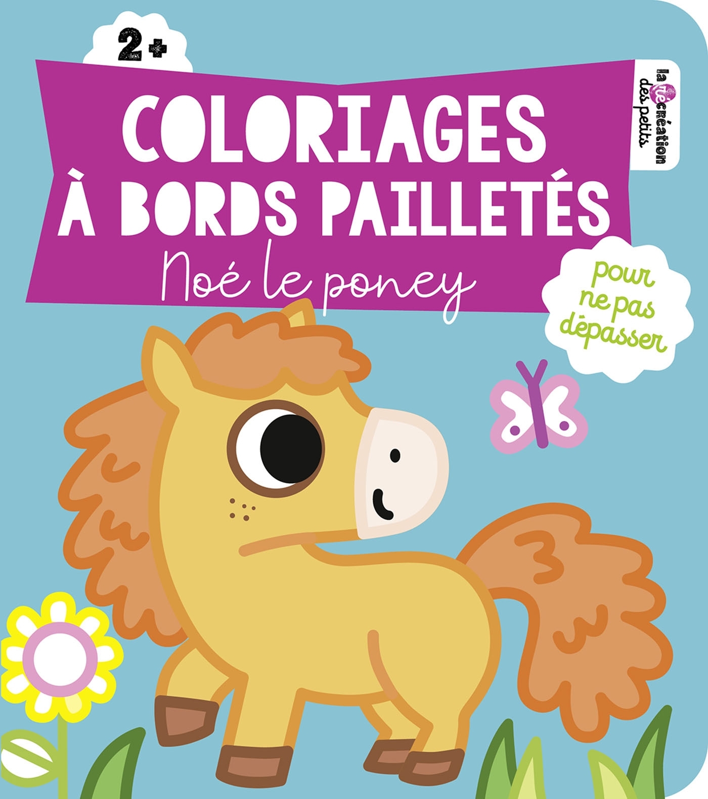 Coloriages à bords pailletés  - Noé le poney