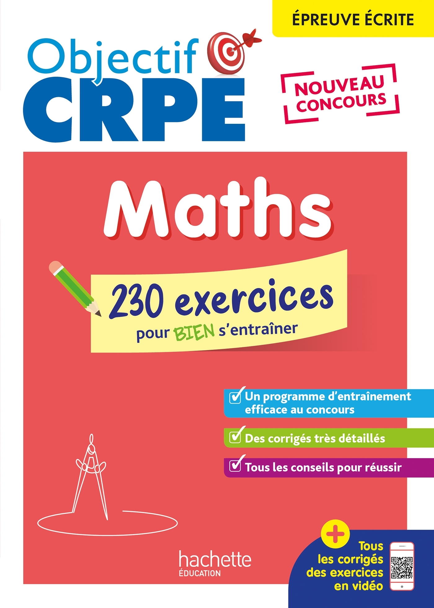 Objectif CRPE 2026 - Maths - 230 exercices pour s'entrainer - ep. écrite d'admissibilité M2/L3
