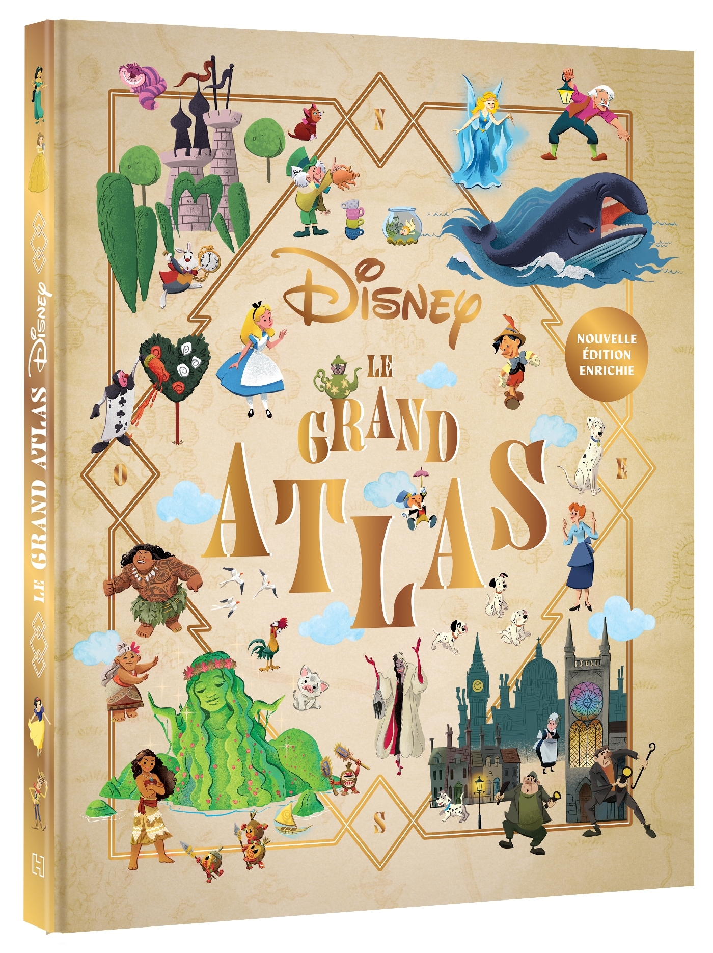 DISNEY - Le Grand Atlas - Nouvelle édition enrichie - 35 univers Disney et Pixar cartographiés