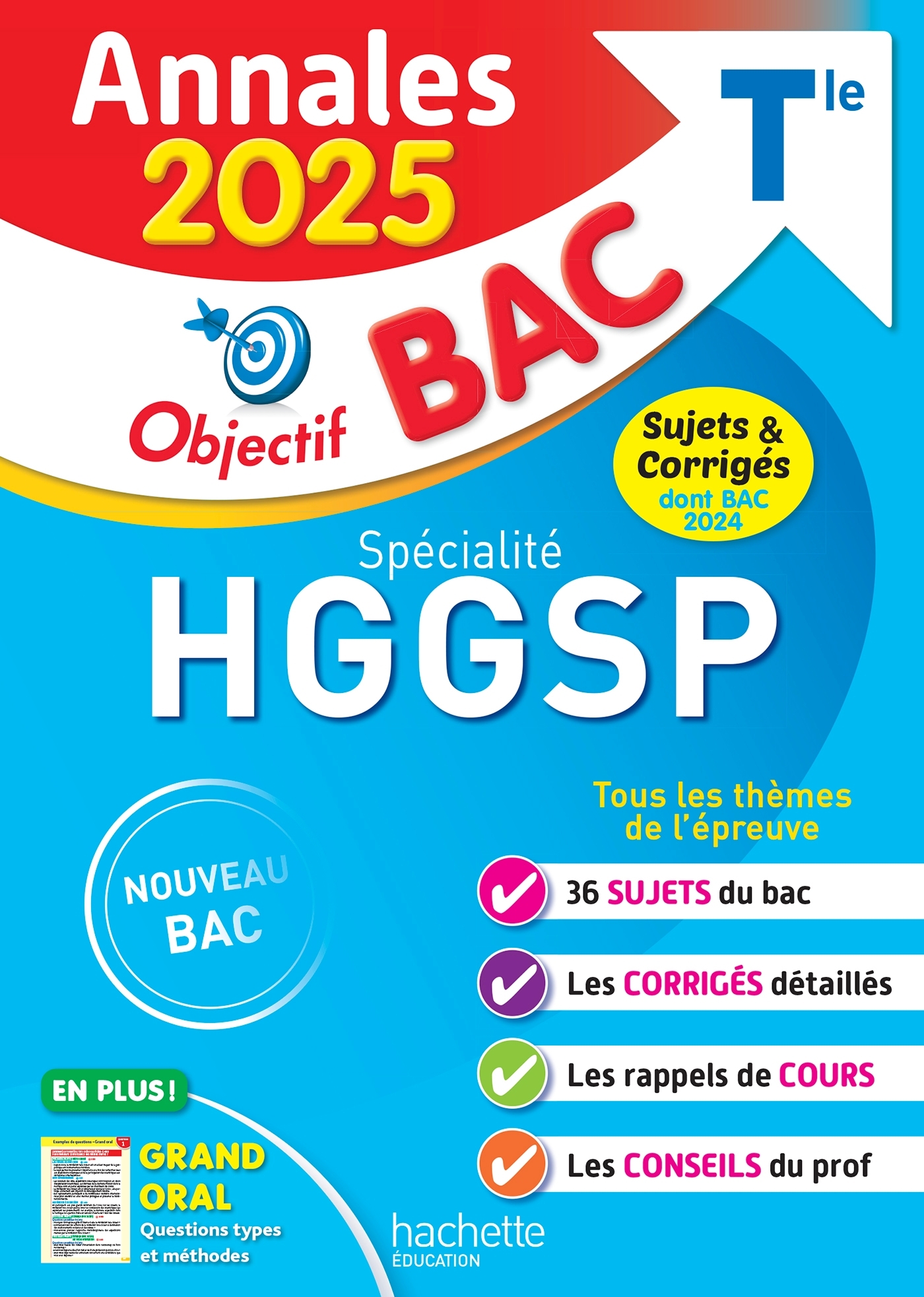 Annales Objectif BAC 2025 - Spécialité HGGSP - sujets et corrigés