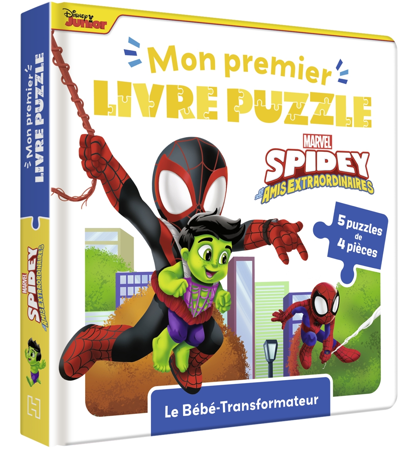 SPIDEY ET SES AMIS EXTRAS - Mon Premier livre puzzle - 4 pcs - MARVEL - Le bébé-Transformateurs