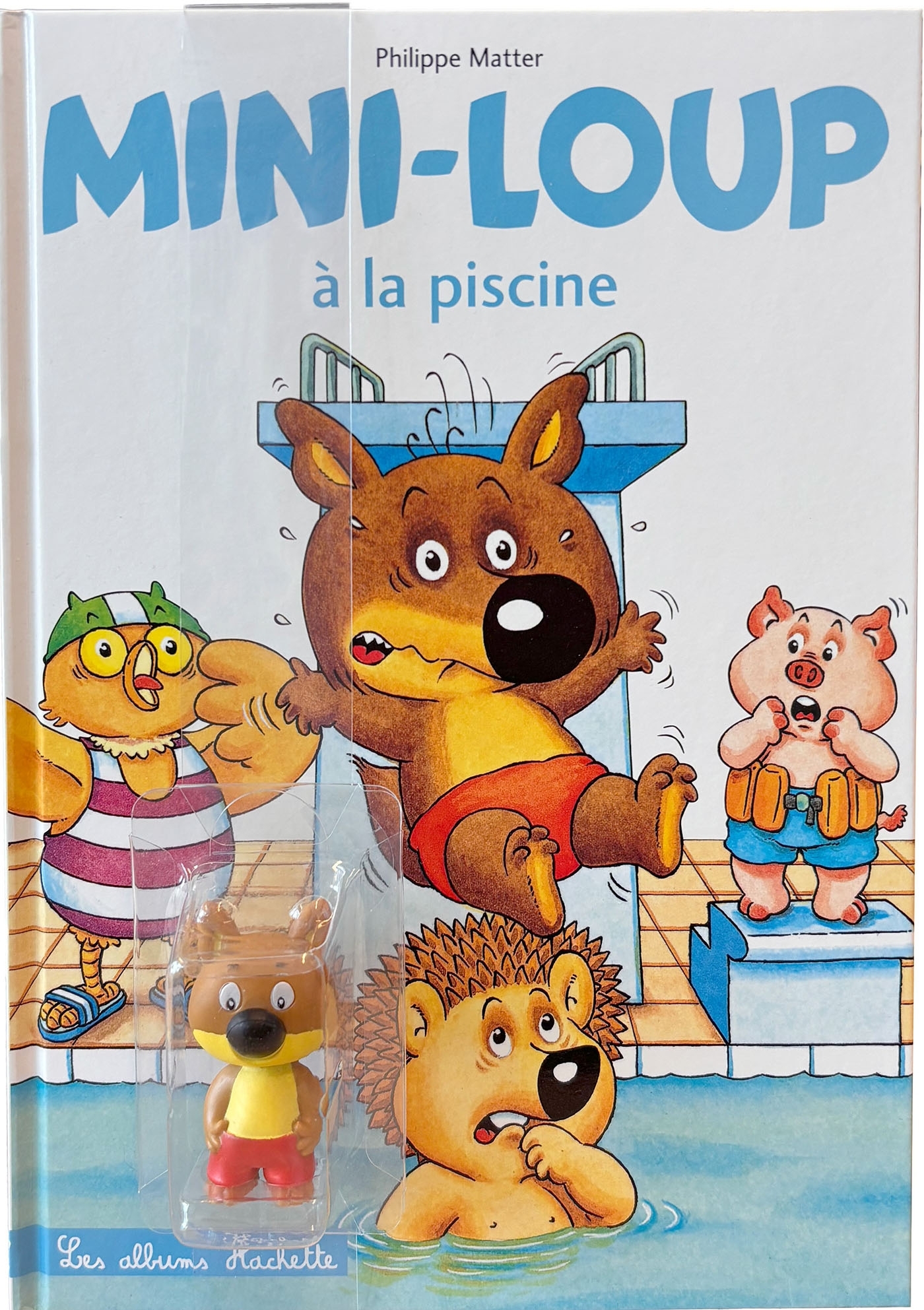 Mini-Loup à la piscine avec figurine