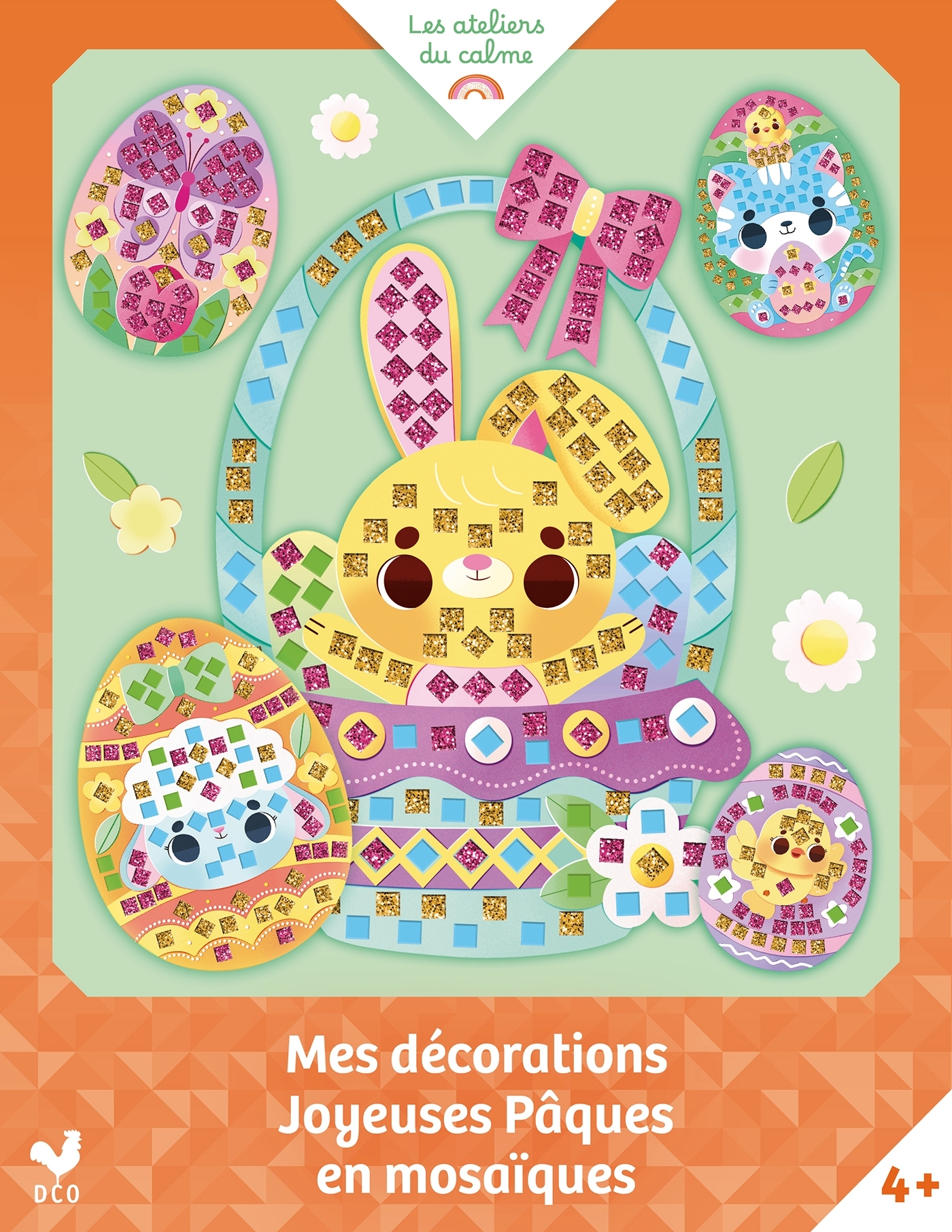Mes décorations Joyeuses Pâques en mosaïques - pochette avec accessoires