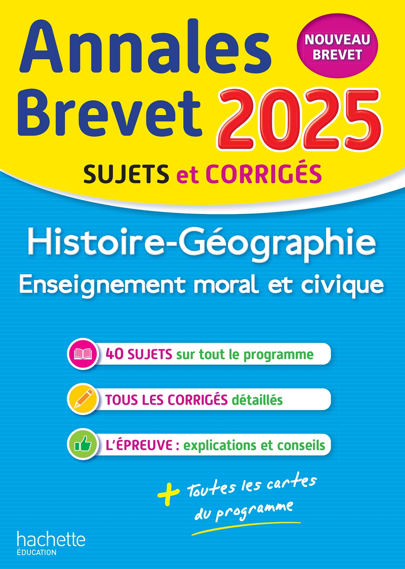Annales BREVET 2025 - Histoire-géo-EMC 3e - sujets et corrigés