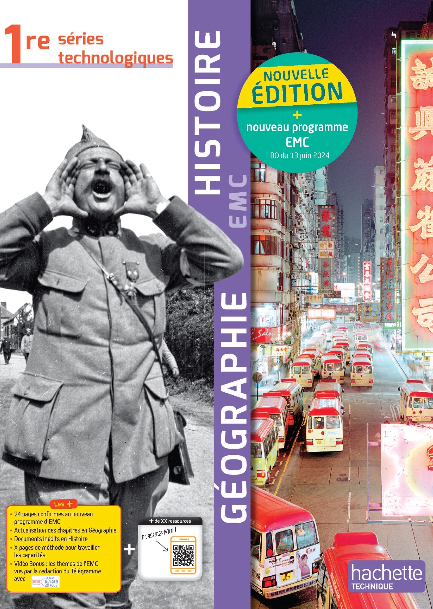 Histoire-Géographie-EMC 1re séries technologiques (manuel) -  Éd. 2025
