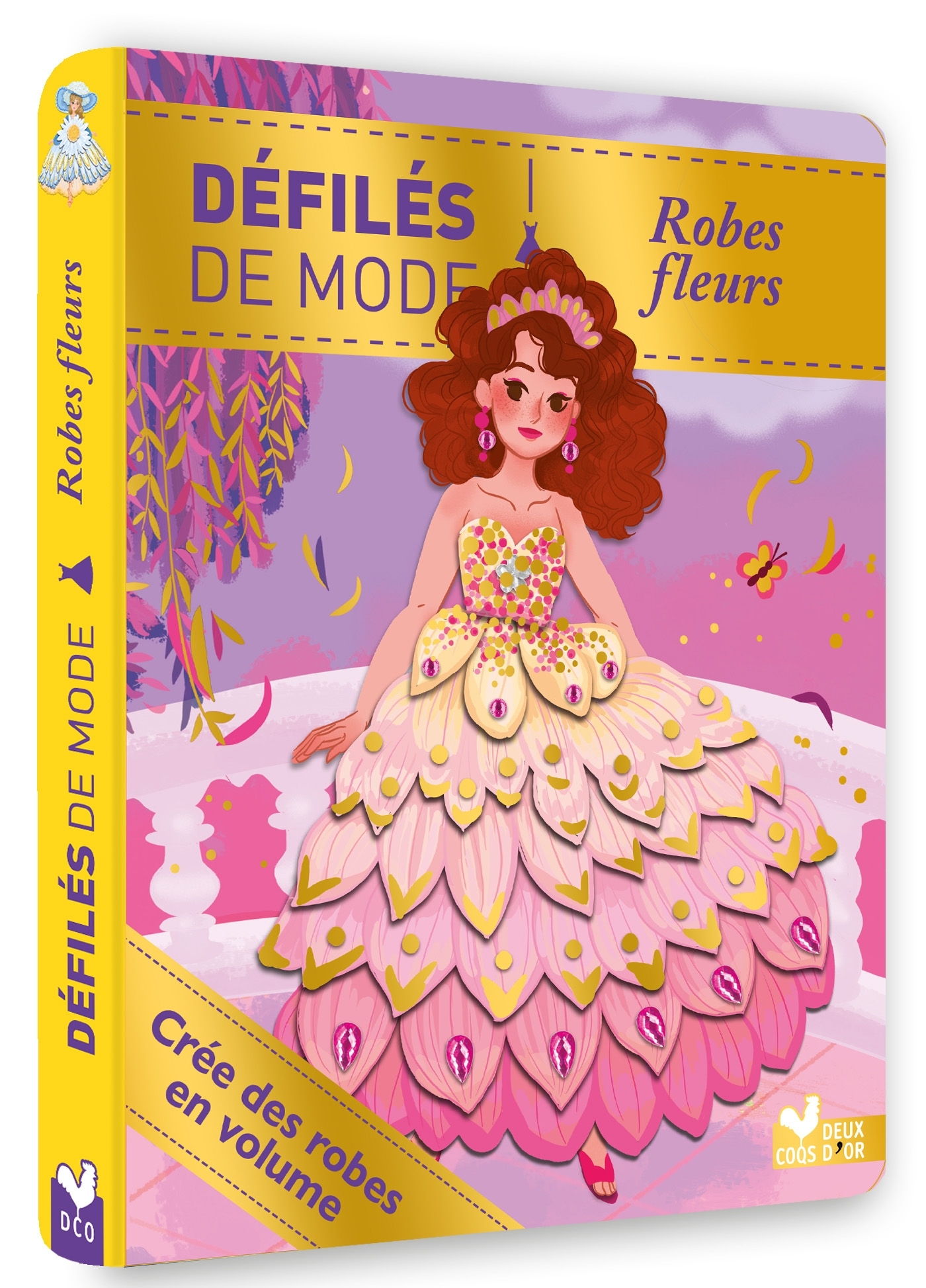 Robes fleurs - pochette avec accessoires