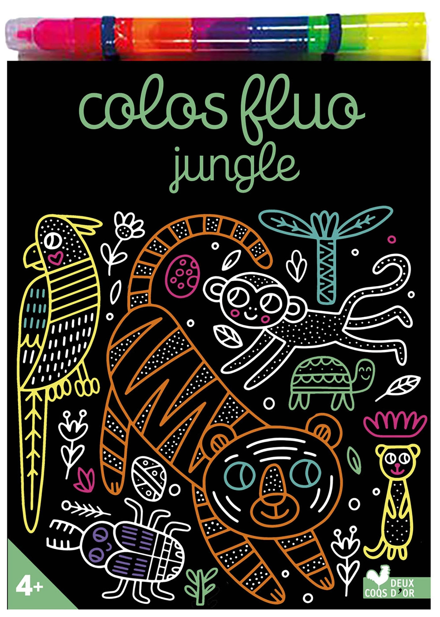colos fluo jungle - avec un feutre multimines