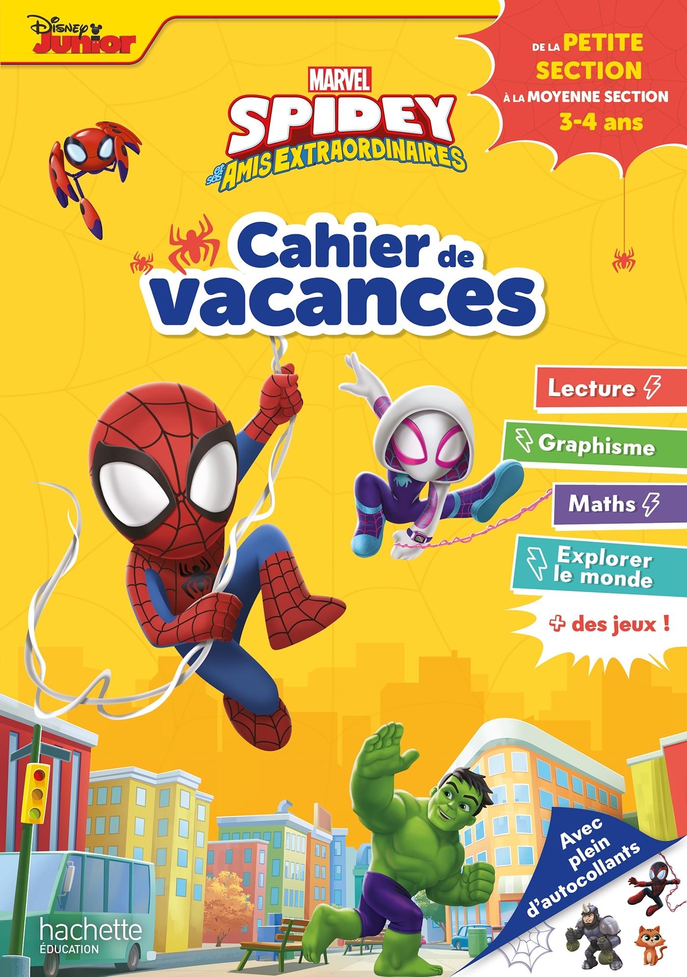 Disney - Marvel - Spidey et ses amis extraordinaires - De la PS à la MS - Cahier de vacances 2025