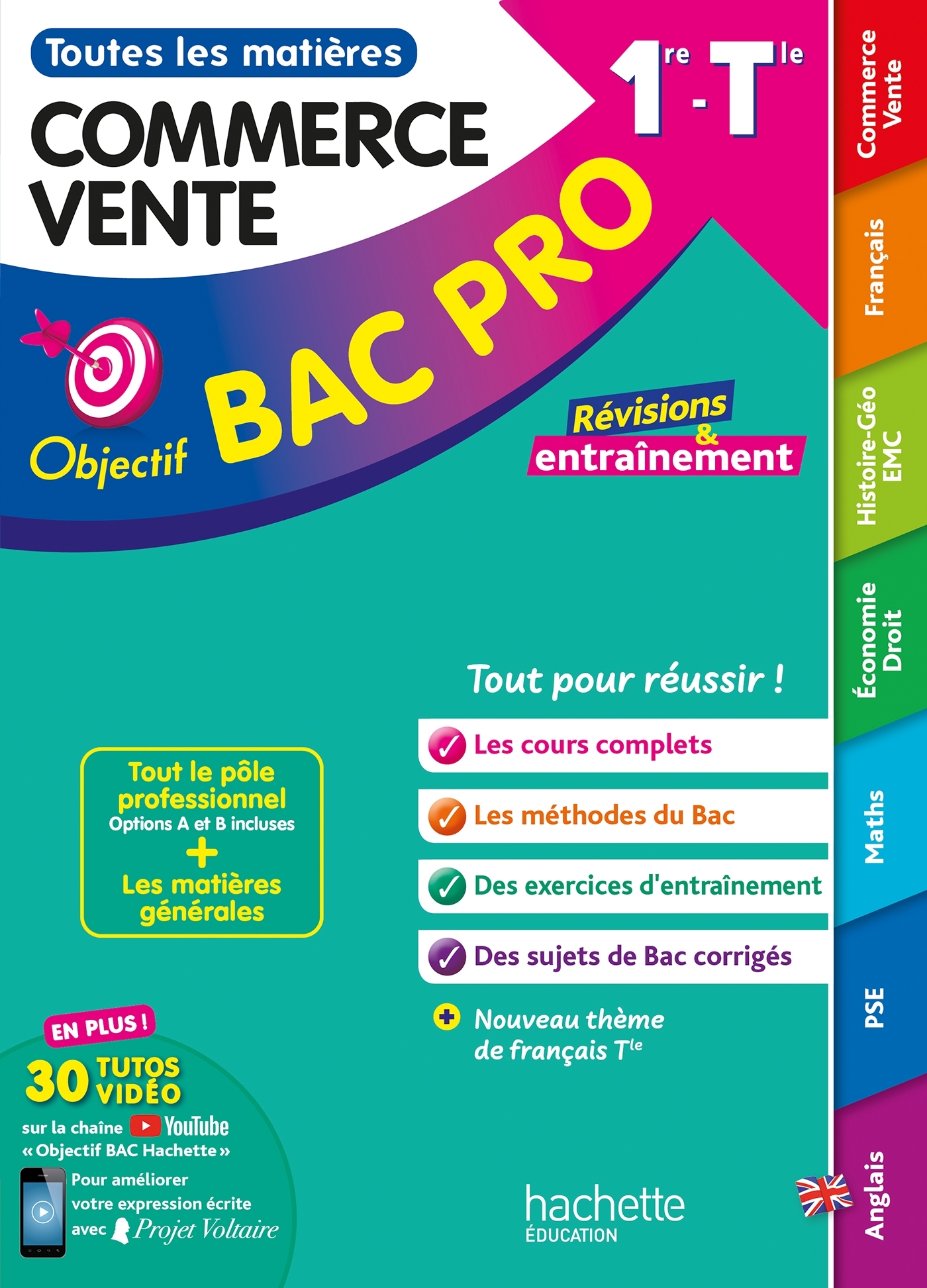 Objectif bac pro - Métiers du commerce et de la vente (1re et Term) - Toutes les matières - BAC 2025