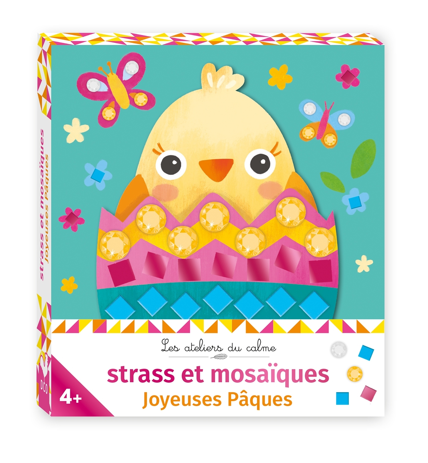 Strass et mosaïques Joyeuses Pâques - mini boîte avec accessoires