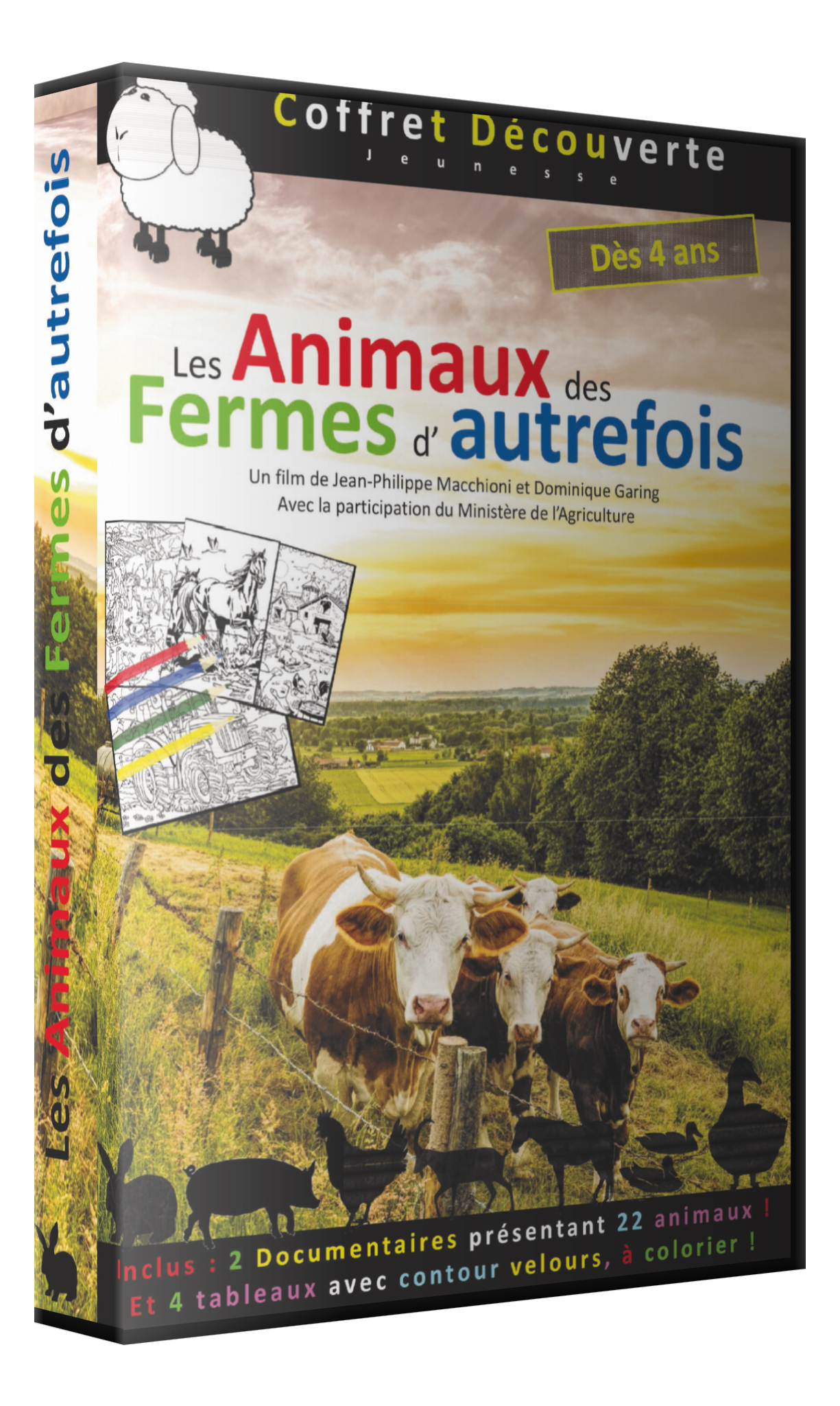 ANIMAUX DES FERMES D'AUTREFOIS - DVD + 4 TABLEAUX