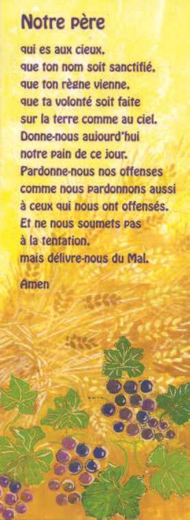 Lot de 25 - Signet Maïte Roche Notre Père