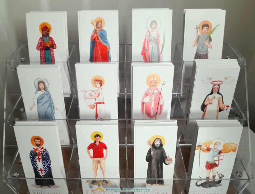 Présentoir 310 x2 Signets Saints Patrons Laure Th. Chanal 