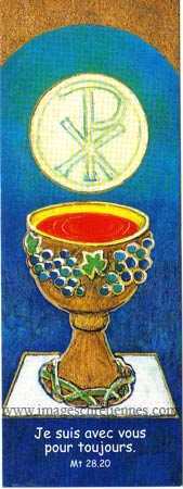 Lot de 25 - Signet Maïté Roche Ciboire - Je suis avec vous pour toujours