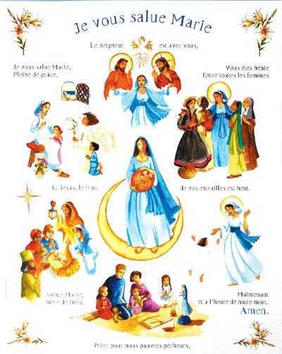 Affiche : Je vous Salue Marie - Affiche prière