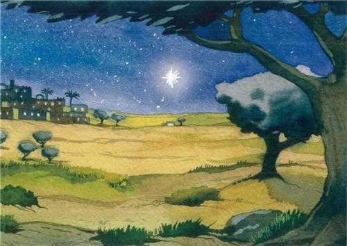 10 cartes doubles nuit de Noël - L'étoile